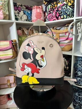 kate spade Pink Minnie Mouse Leather Mini Backpack